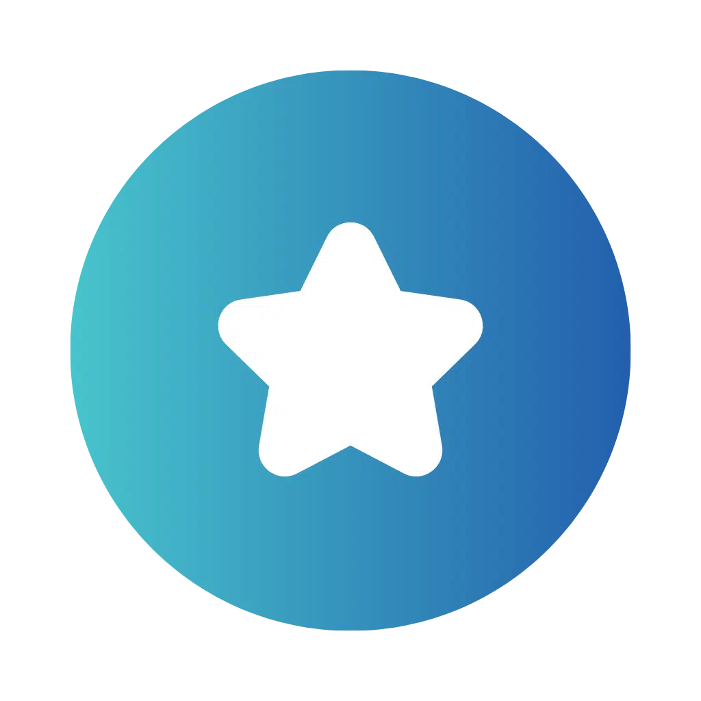 Ícone estrelado representando experiência do cliente e satisfação