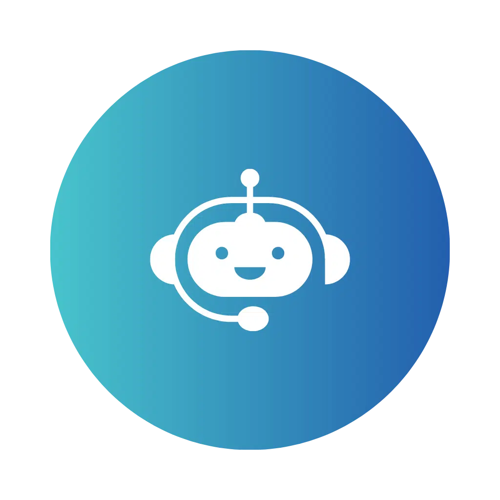 Ícone circular de robô representando automações do chatbot NexaTalk