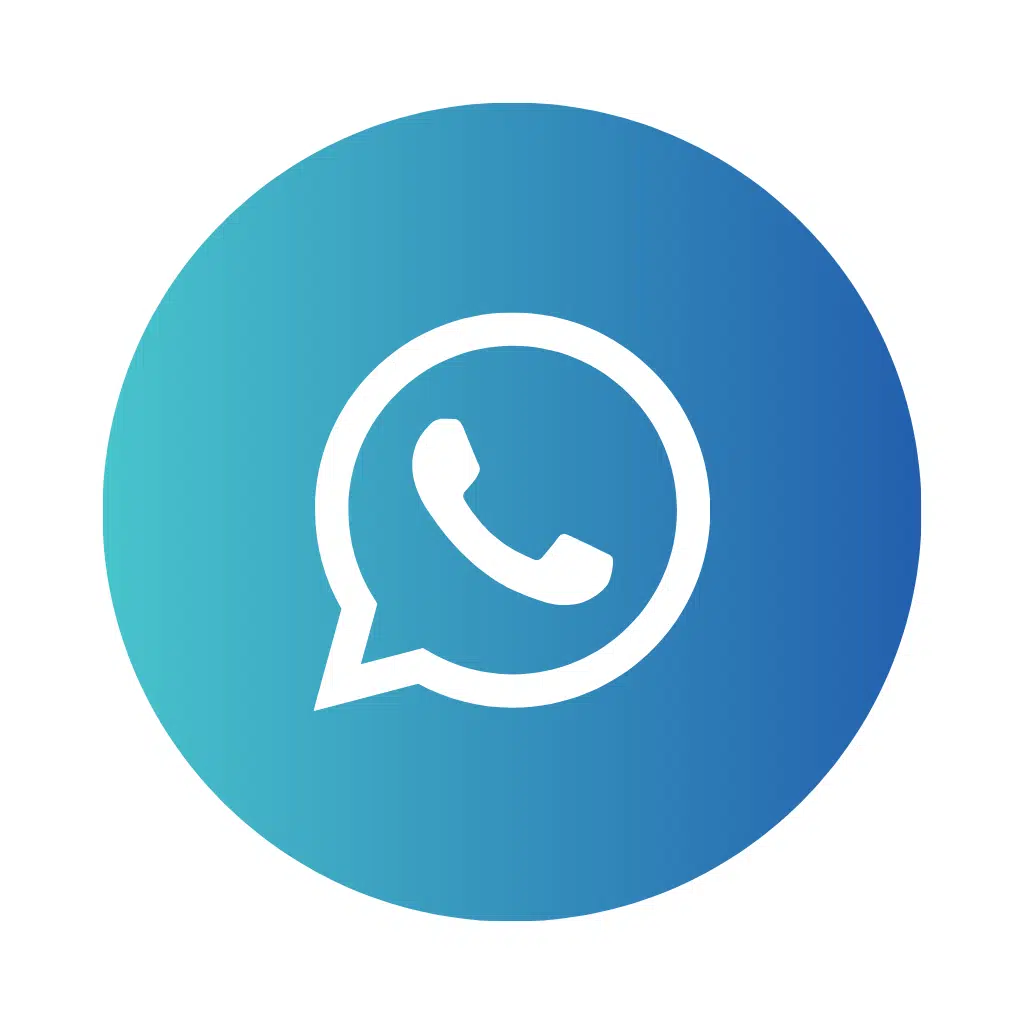 Ícone de WhatsApp personalizado em degradê azul NexaTalk